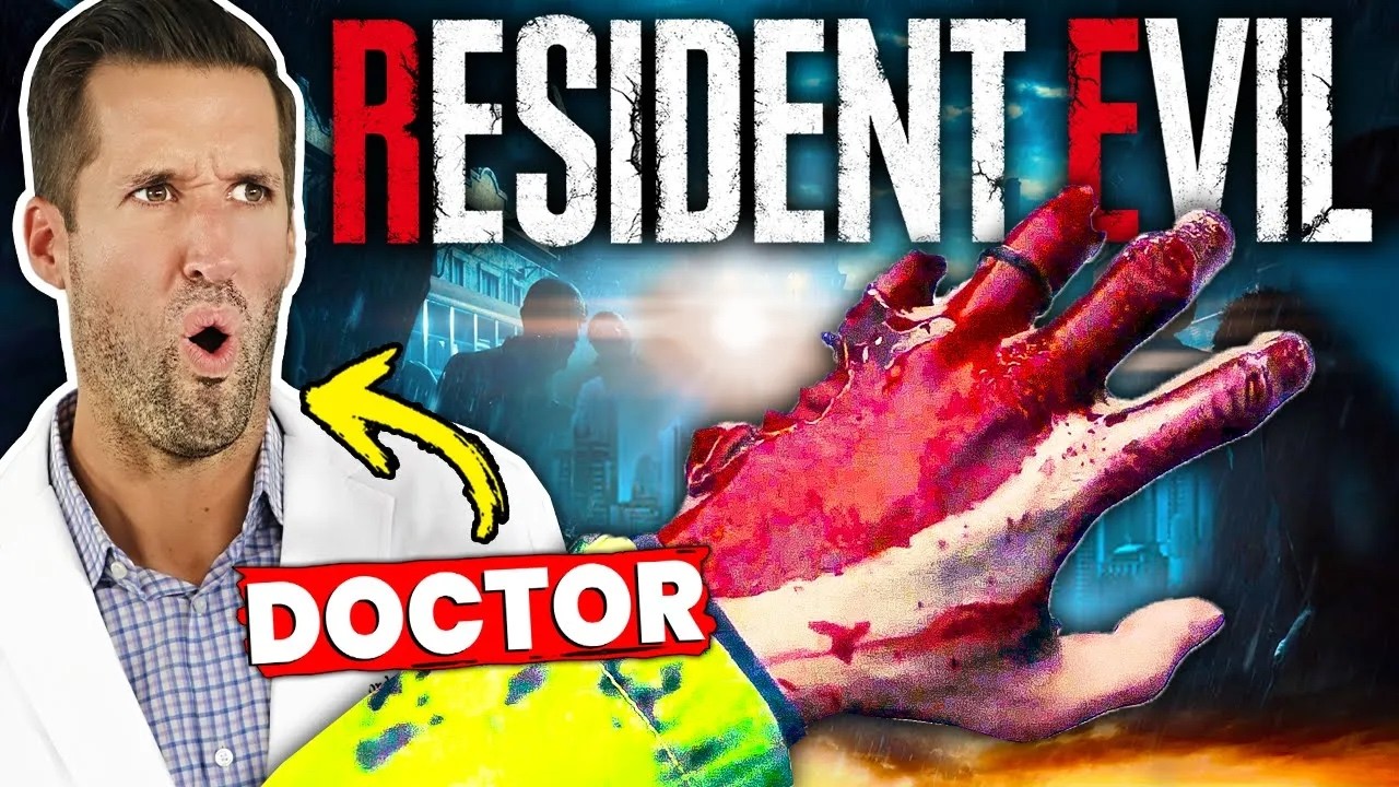 ВРАЧ смотрит самые безумные анимации лечения из Resident Evil