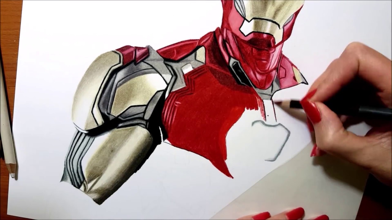 Drawing IRON MAN - Avengers: Endgame Suit | Jasmina Susak