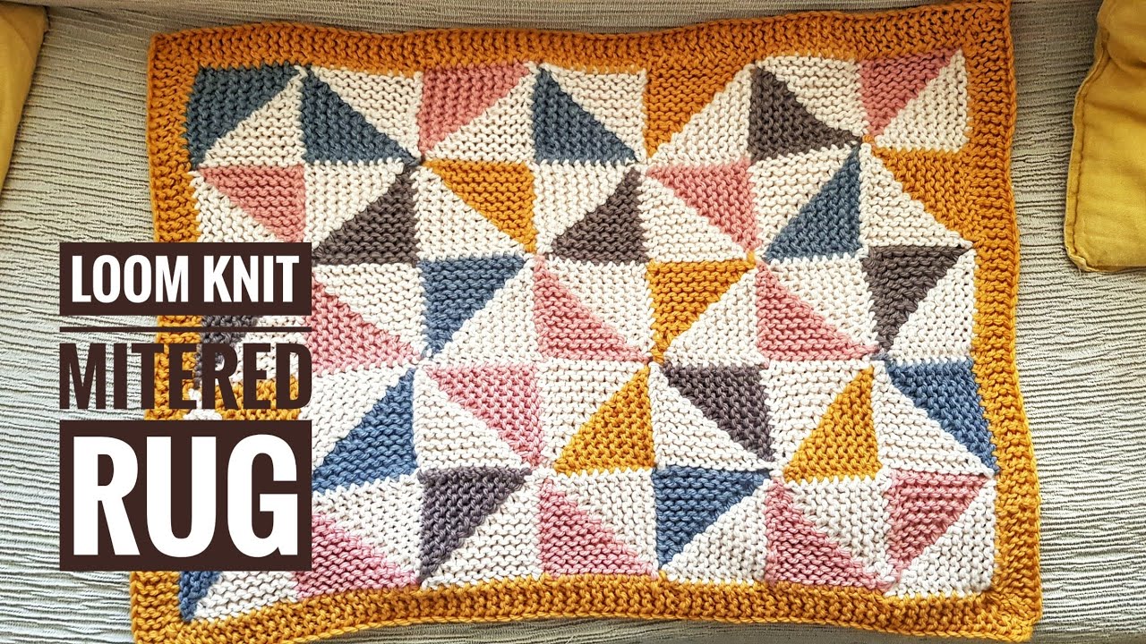 How to Loom Knit a Pinwheel Rug or Blanket  [No Sewing] (DIY tutorial)