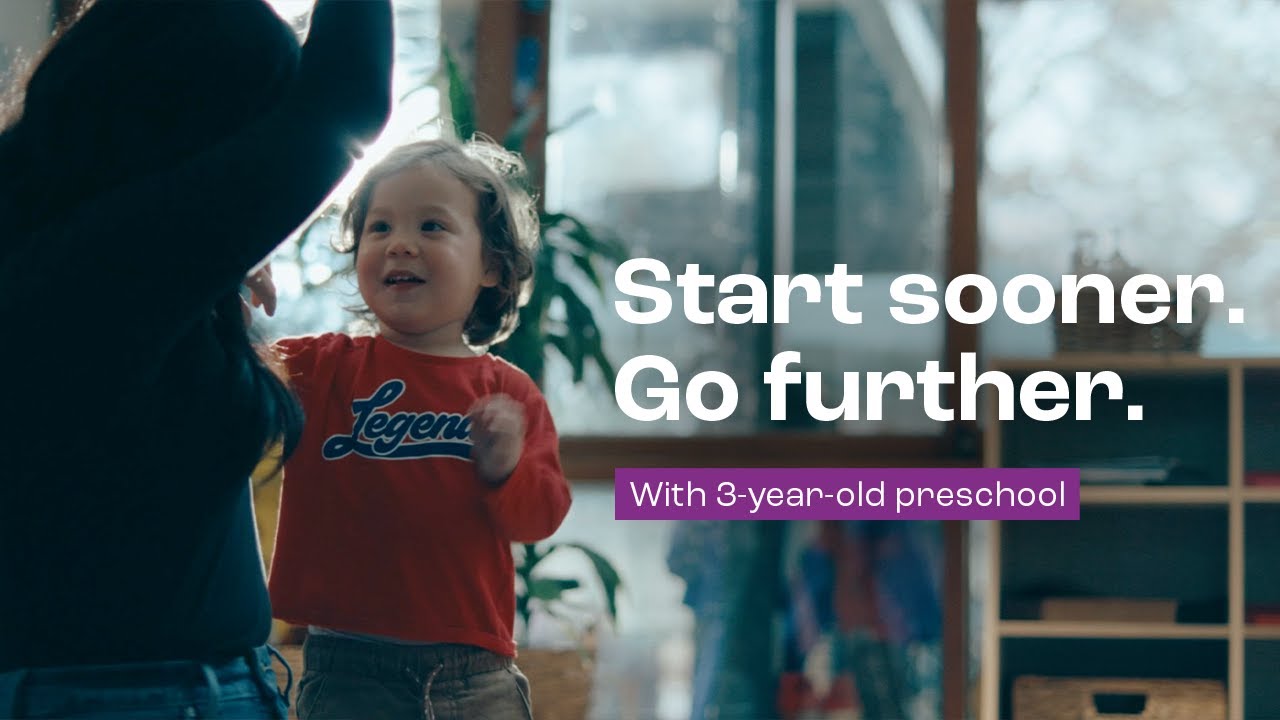 Teacher-led and play-based learning_Start sooner. Go further. With 3-year-old preschool_TVC 15