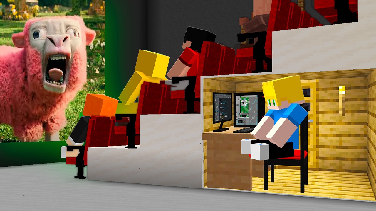 Passamos a Noite no Cinema Para Assistir Minecraft!
