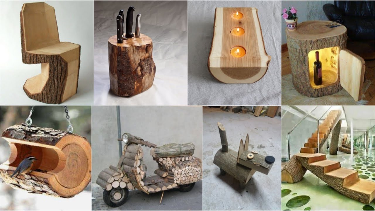 Unique 50+ DIY Scrap Wooden And Wood log & slice Home Decor Ideas | #diyprojects #woodworking
