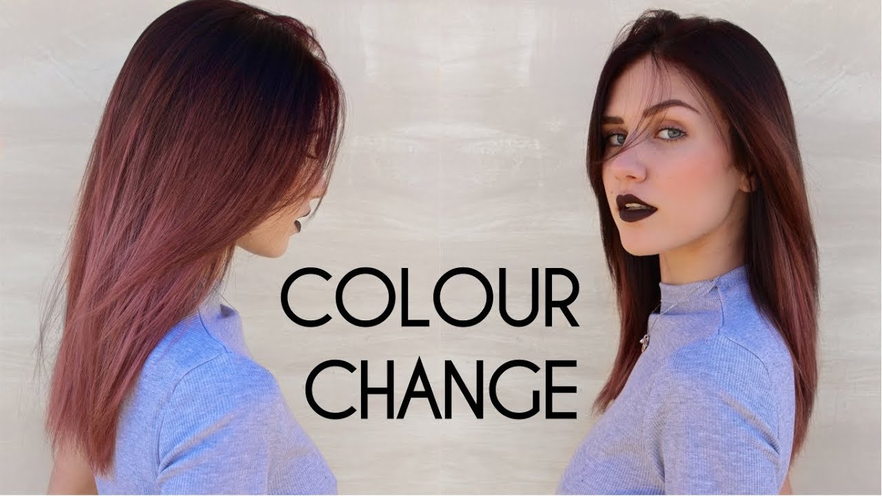 HAIR COLOUR CHANGE - Brown Roots to Pink Ends