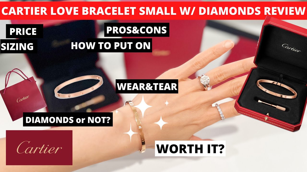 CARTIER LOVE BRACELET SMALL WITH DIAMONDS REVIEW | Cartier love bracelet small review with price