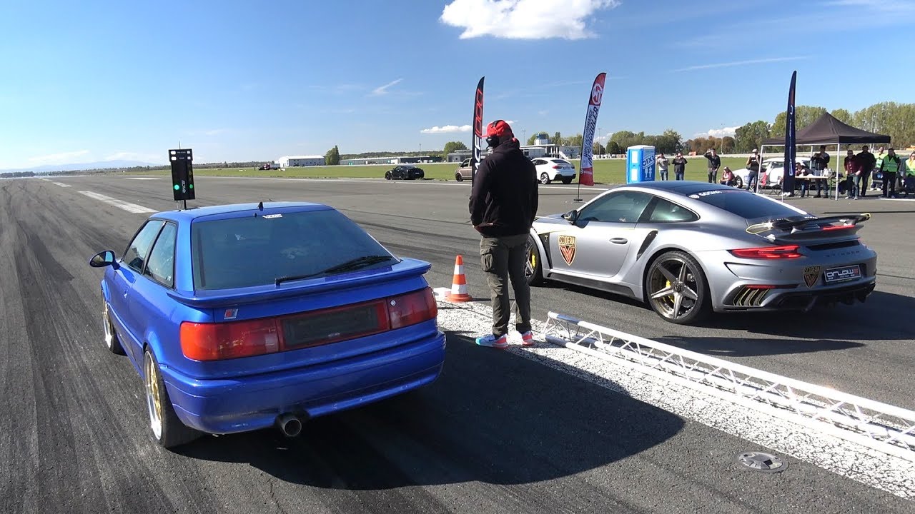 913HP Audi S2 vs 900HP Porsche 991 Turbo GTT-900 Stinger GTR