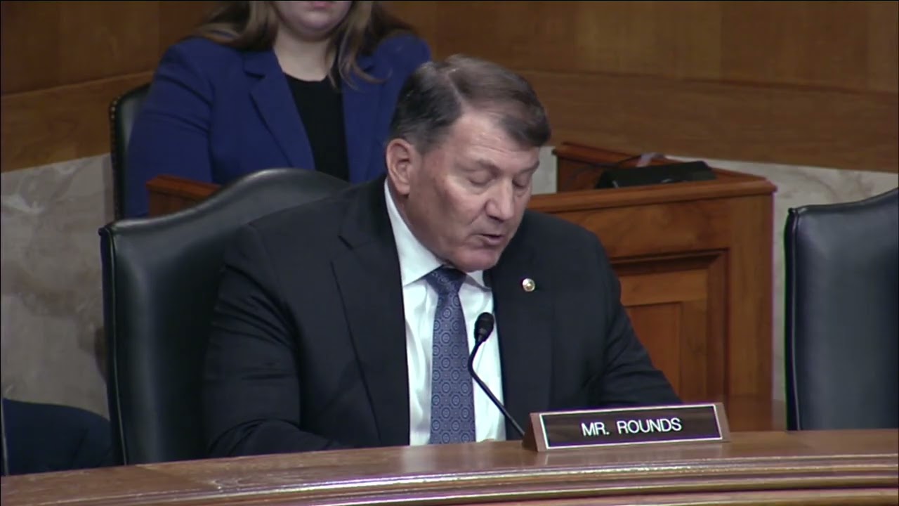 Rounds Gives Opening Remarks at a Senate Committee on Indian Affairs Hearing