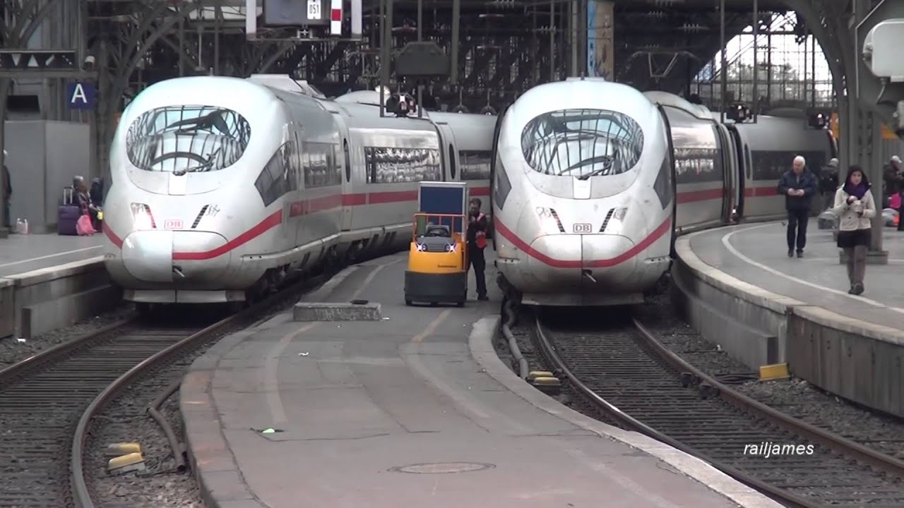 (HD) German Passenger Trains:  22 in 14 minutes in Cologne Germany