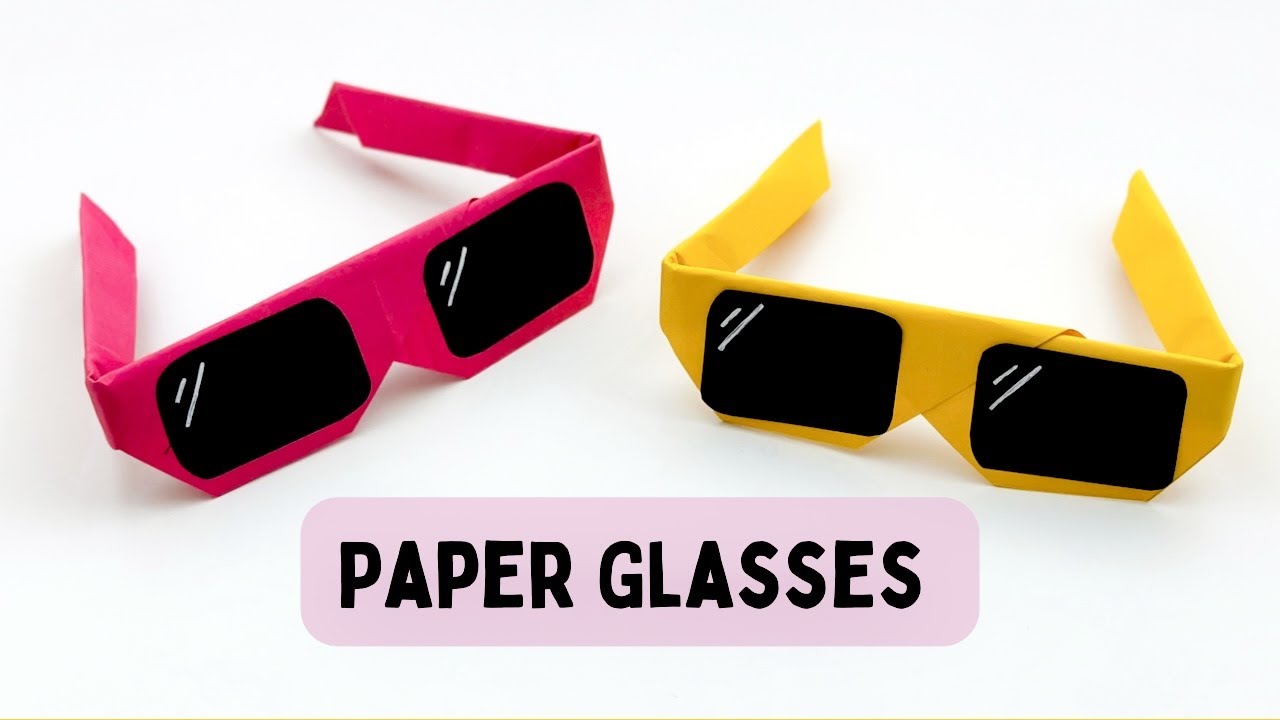 Paper Glasses - How to make paper sunglasses - Paper Heart Glasses - Paper Craft Ideas - Love
