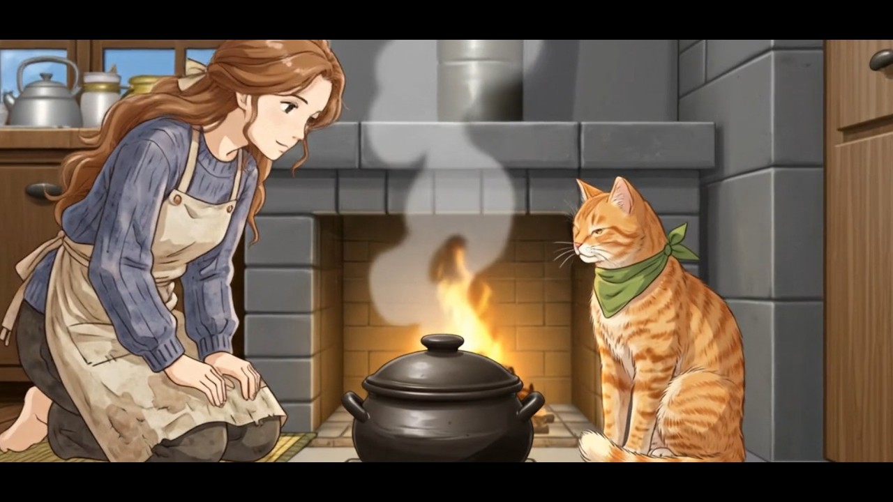 Rainy Day at the Country House: Cooking Vegetable Stew and Making Herbal Tea | Ghibli-Style ASMR