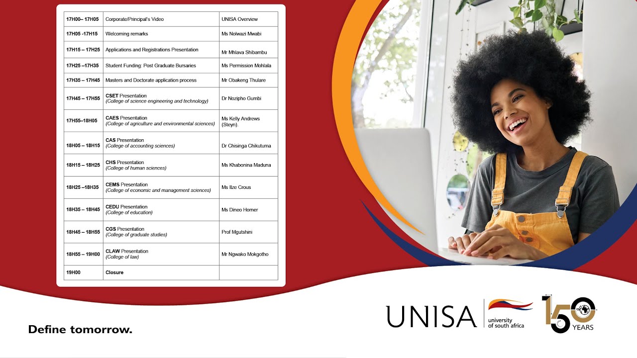 11 Oct 2023 - UNISA Virtual Open Day 2023