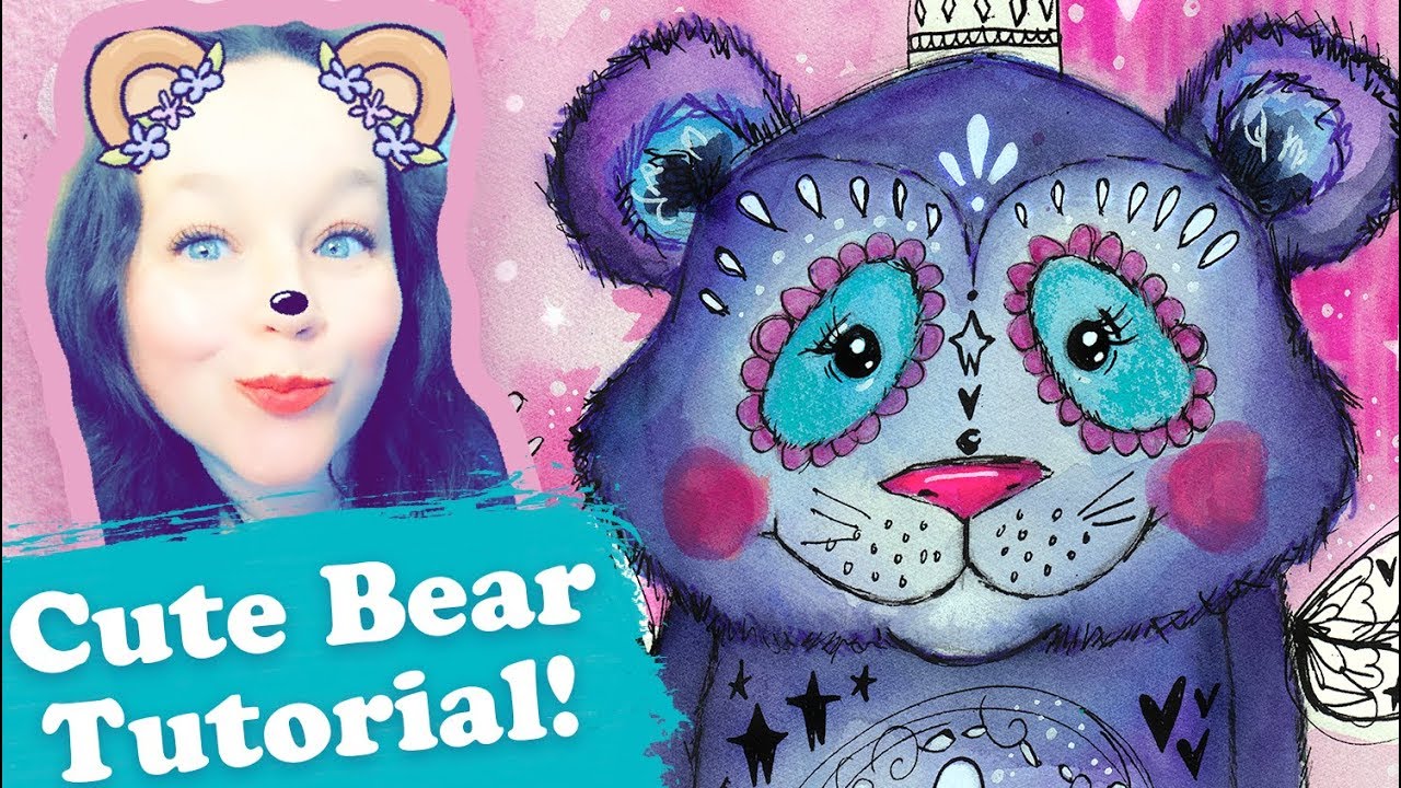 Make a Sweet Bear with Me! :D - Mixed Media Art with Tam