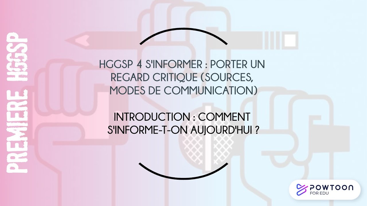 HGGSP PREMI&Egrave;RE COMMENT S'INFORME-T-ON AUJOURD'HUI ?