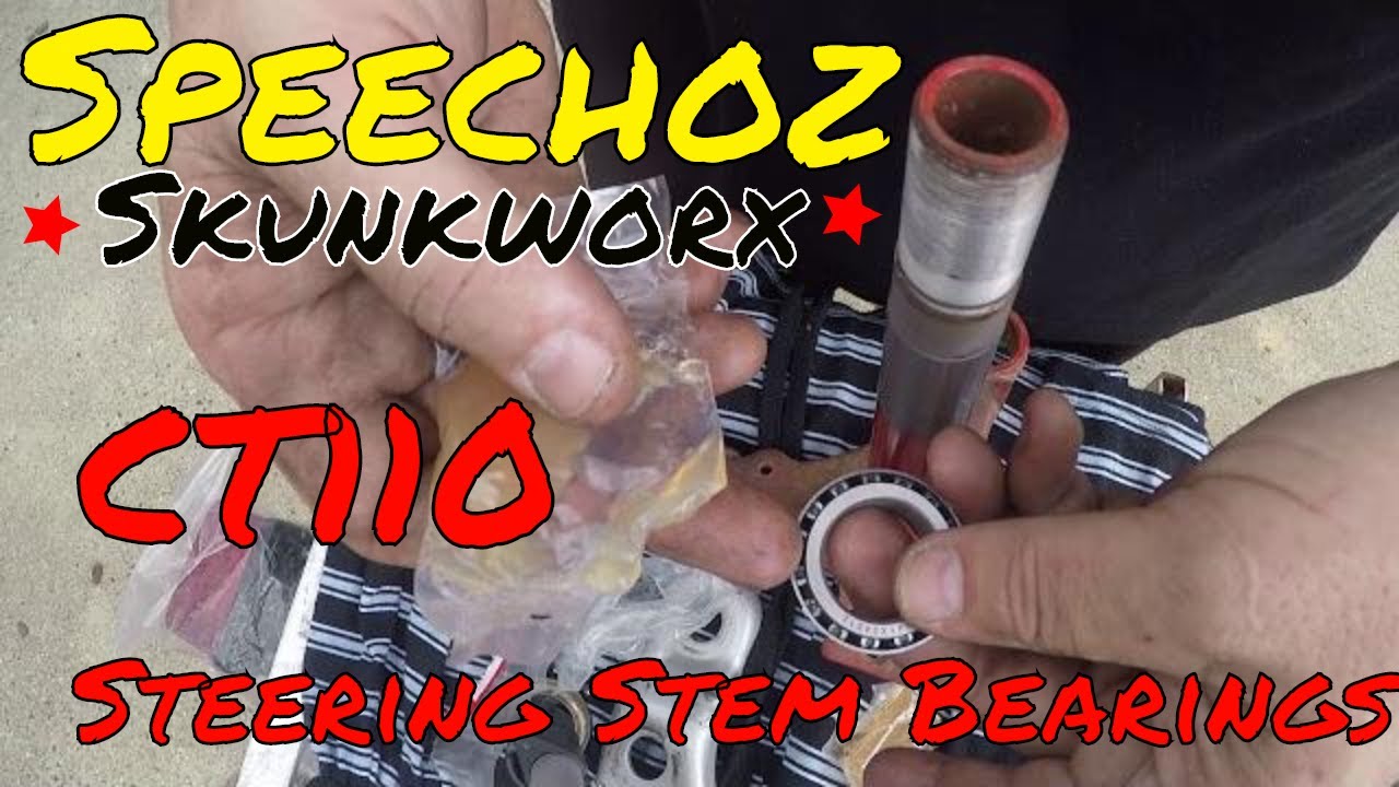 How to replace Postie Bike CT110 steering stem bearings with tapered roller bearings