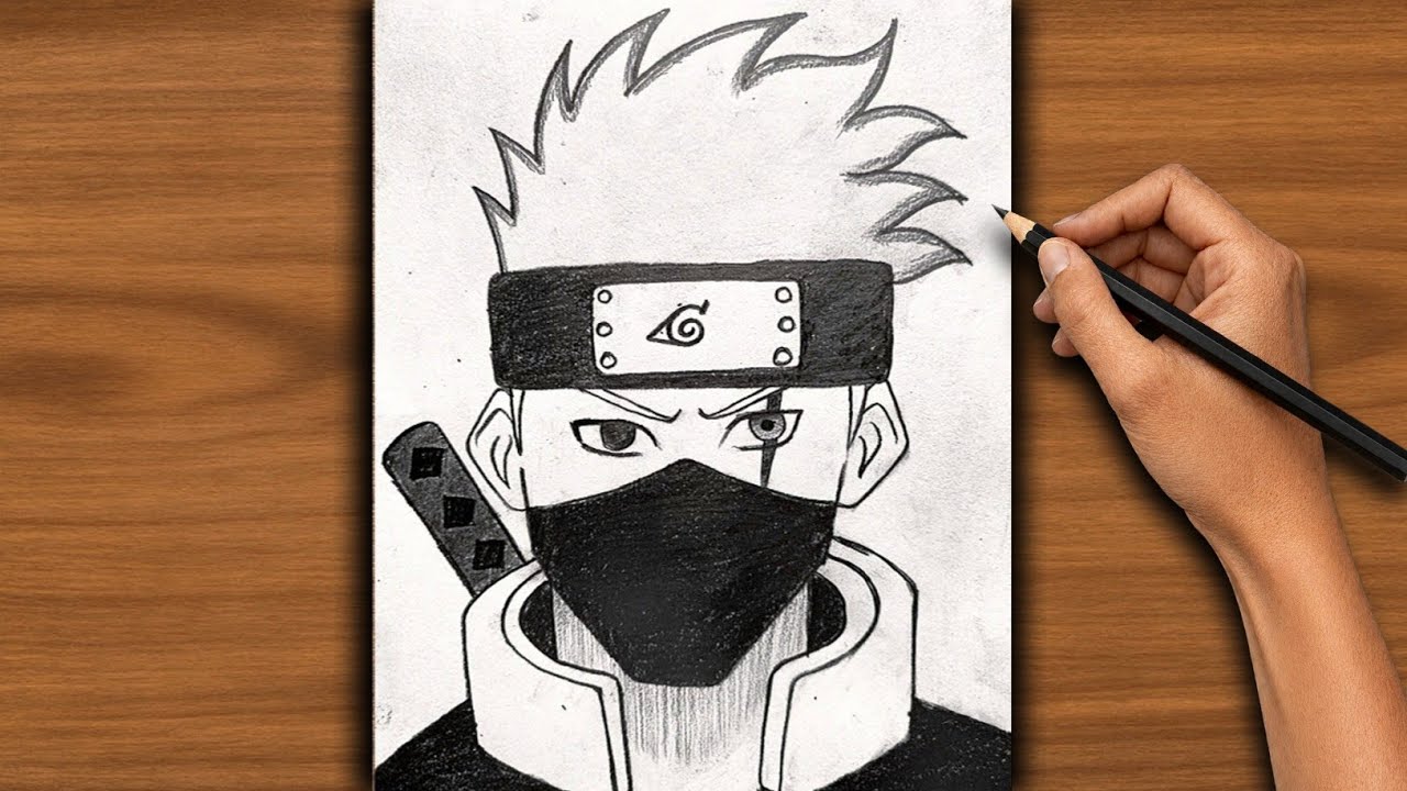 Easy Kakashi Drawing | How to Draw Kakashi Hatake | step by step for Beginners