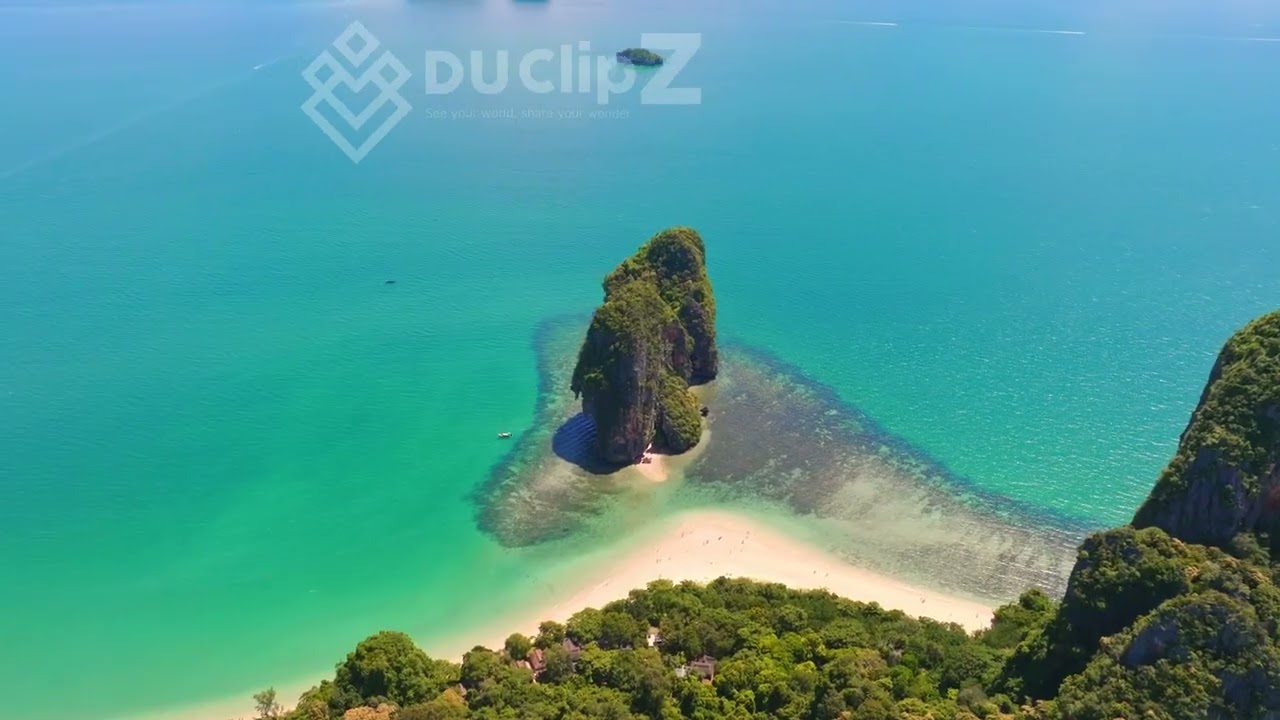 Breathtaking Aerial Views of Krabi&rsquo;s Pristine Coastal Waters | 4k Video Stock Footage