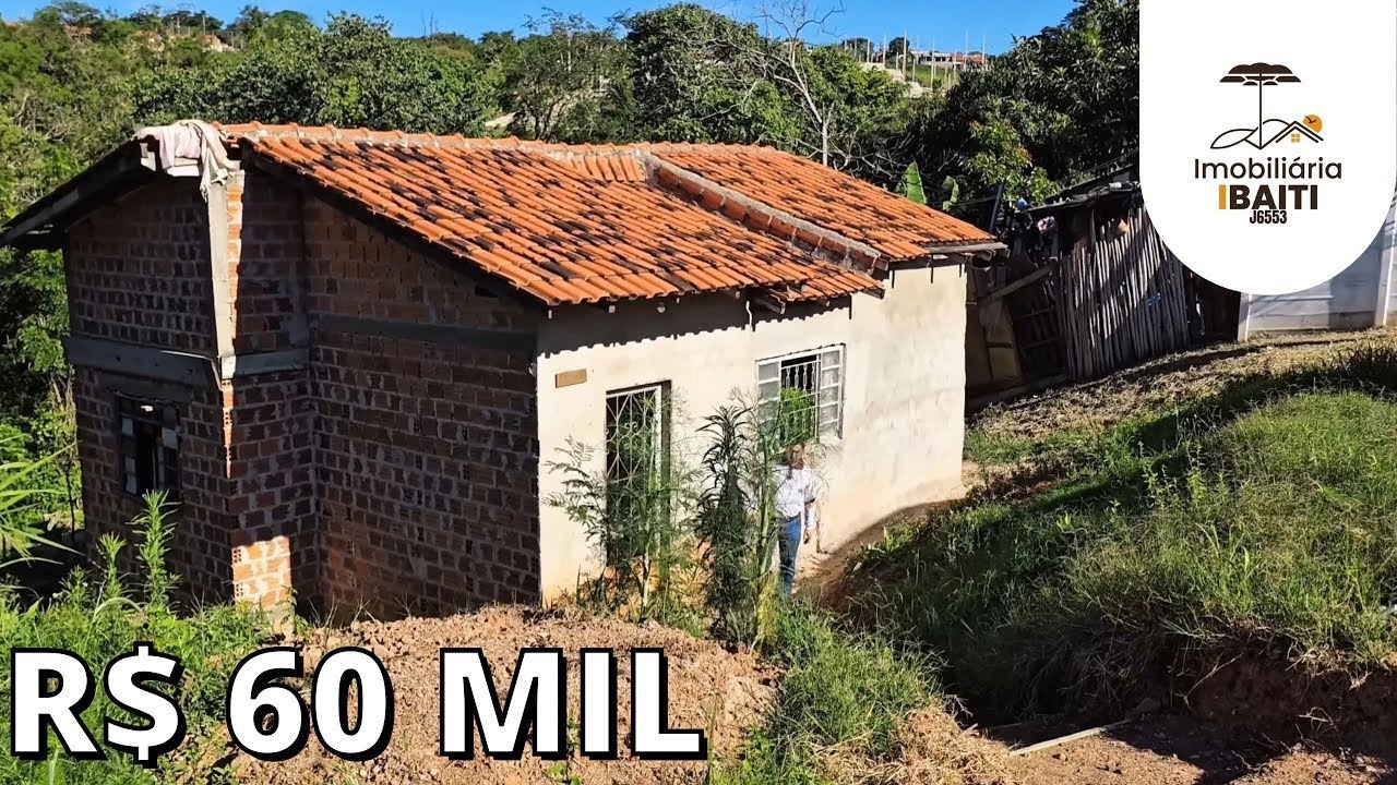 CASA POPULAR COM TERRENO GRANDE DOCUMENTADO R$ 60 MIL-C&oacute;digo:2588