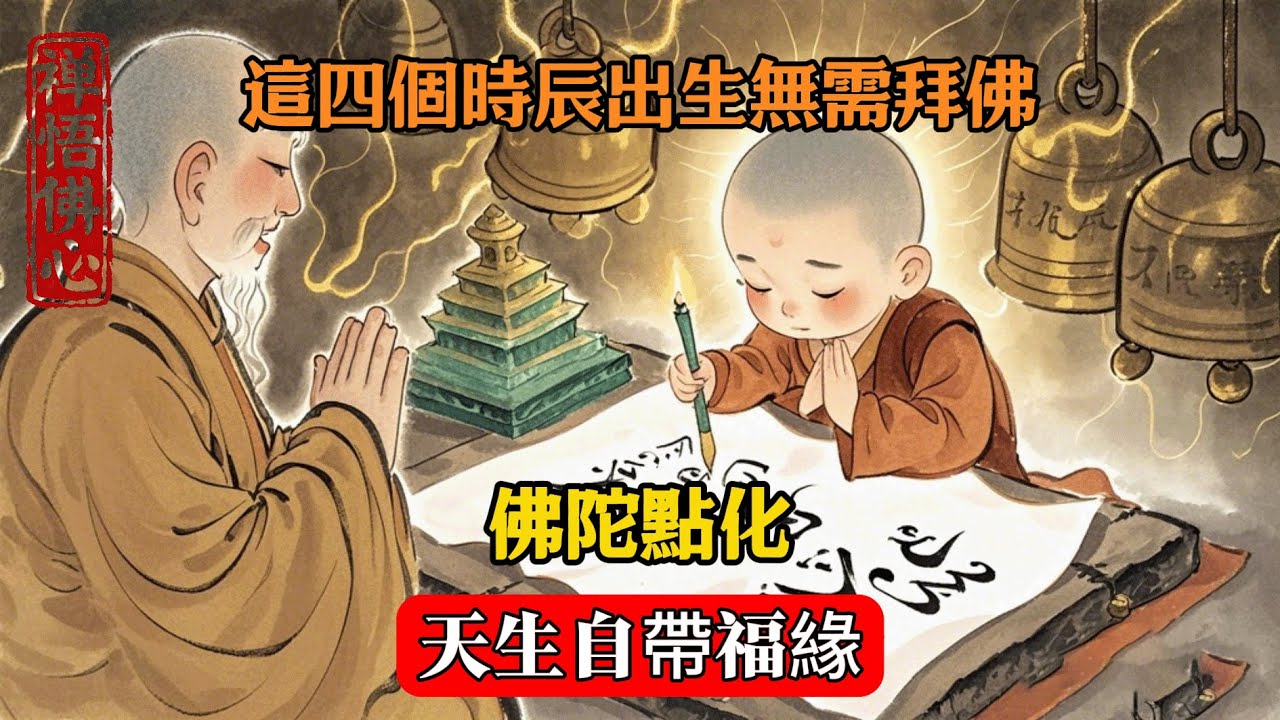 這四個時辰出生無需拜佛，佛陀點化，天生自帶福緣  #佛學 #佛法 #佛教 #禅悟佛心 #因果報應 #傳統文化 #佛教文化 #修心修行