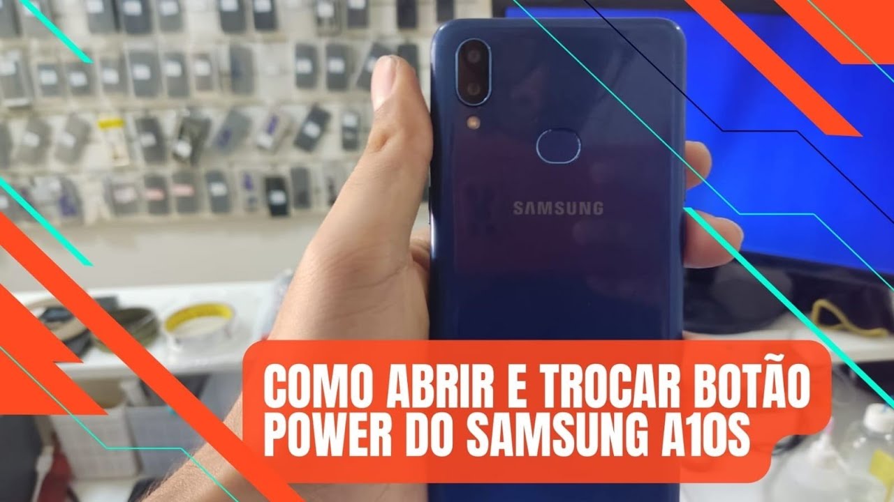 Como Abrir Samsung A10s E Trocar Botão De Ligar (POWER)