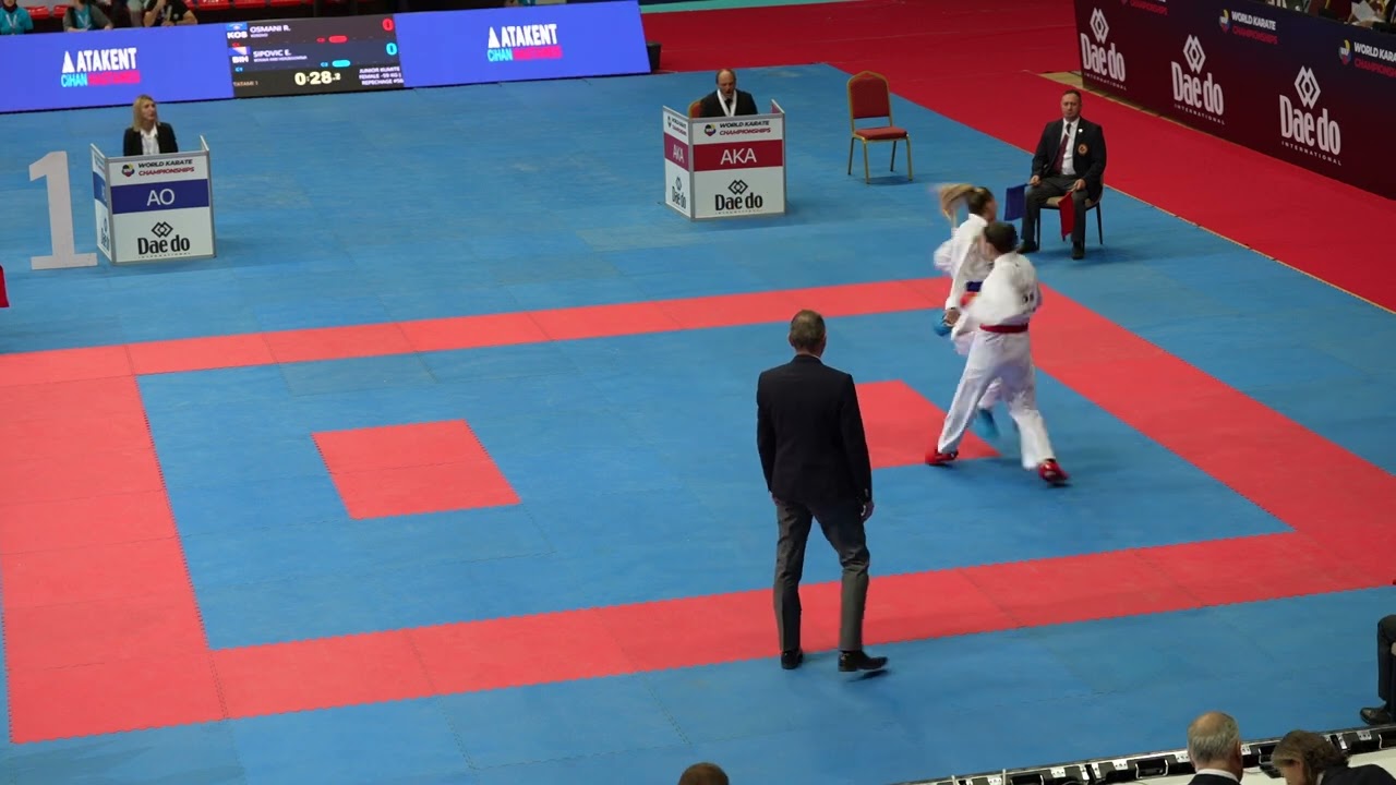 2022 Konya // Junior Kumite Female -59 kg: OSMANI RINESA (KOS) vs SIPOVIC EMINA (BIH)