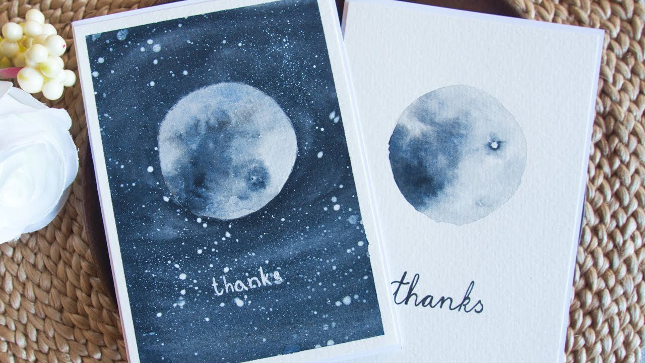 Easy Watercolour Moon For Beginners