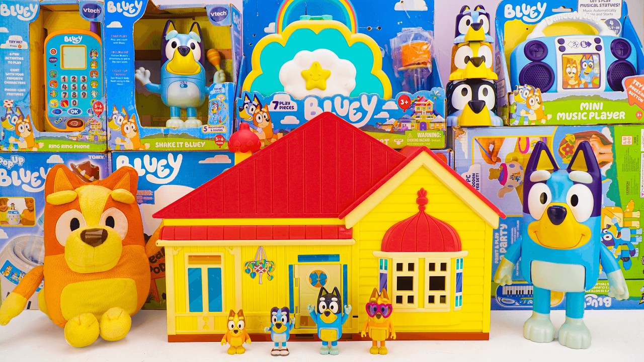 100 Minutes of Satisfying ASMR Unboxing | Adorable Bluey Family Home Playset
