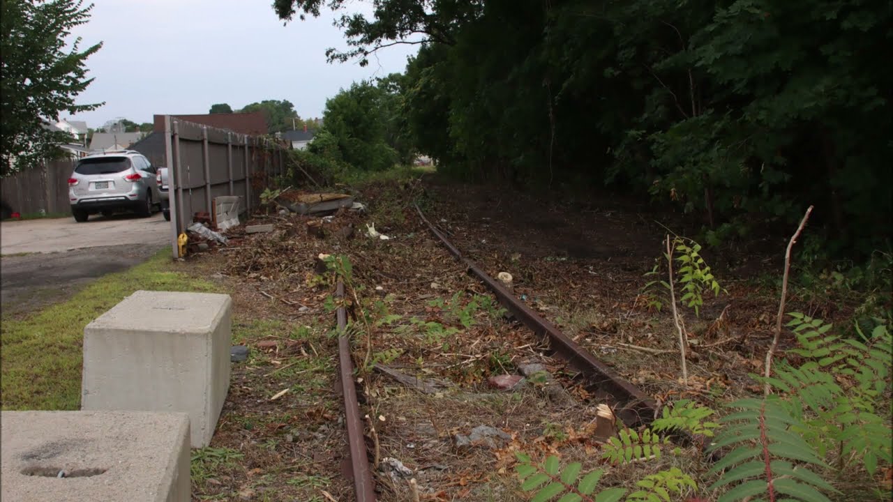 Abandoned railroad spur cleared of brush - Valley Falls, Cumberland, RI