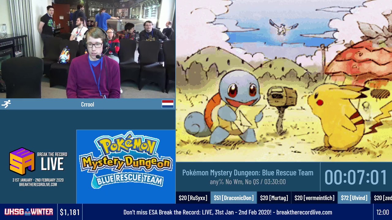 Pokémon Mystery Dungeon: Blue Rescue Team (Any% no WM, No QS) by Crrool - #UKSGWinter20