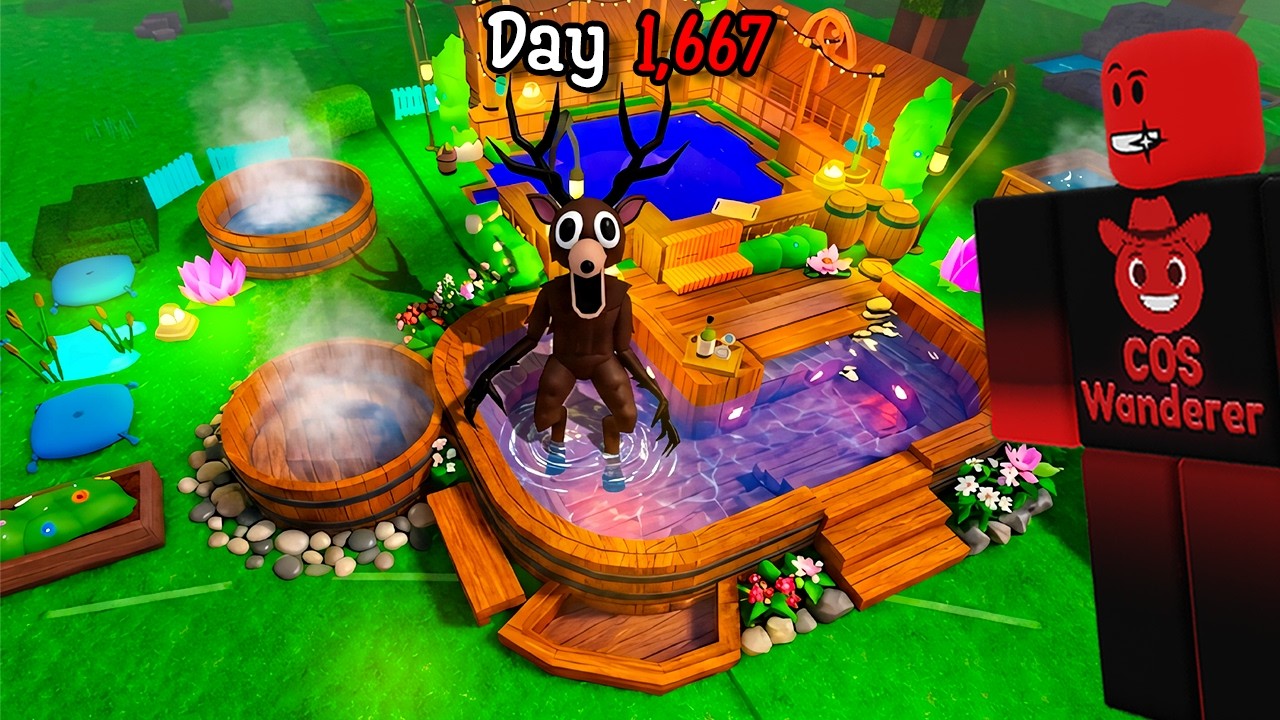 I Built the Hot Tub Base in 99 Nights in the Forest