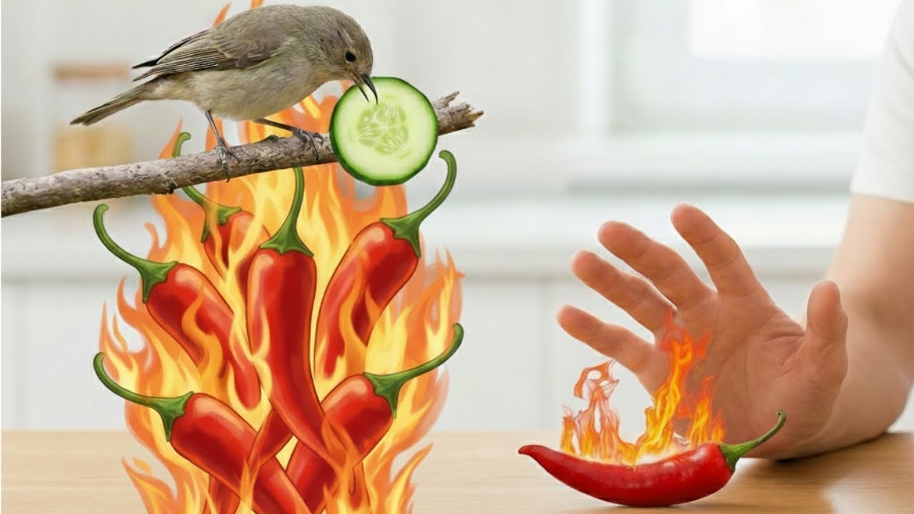 The chili that burns us is like a cucumber to birds!