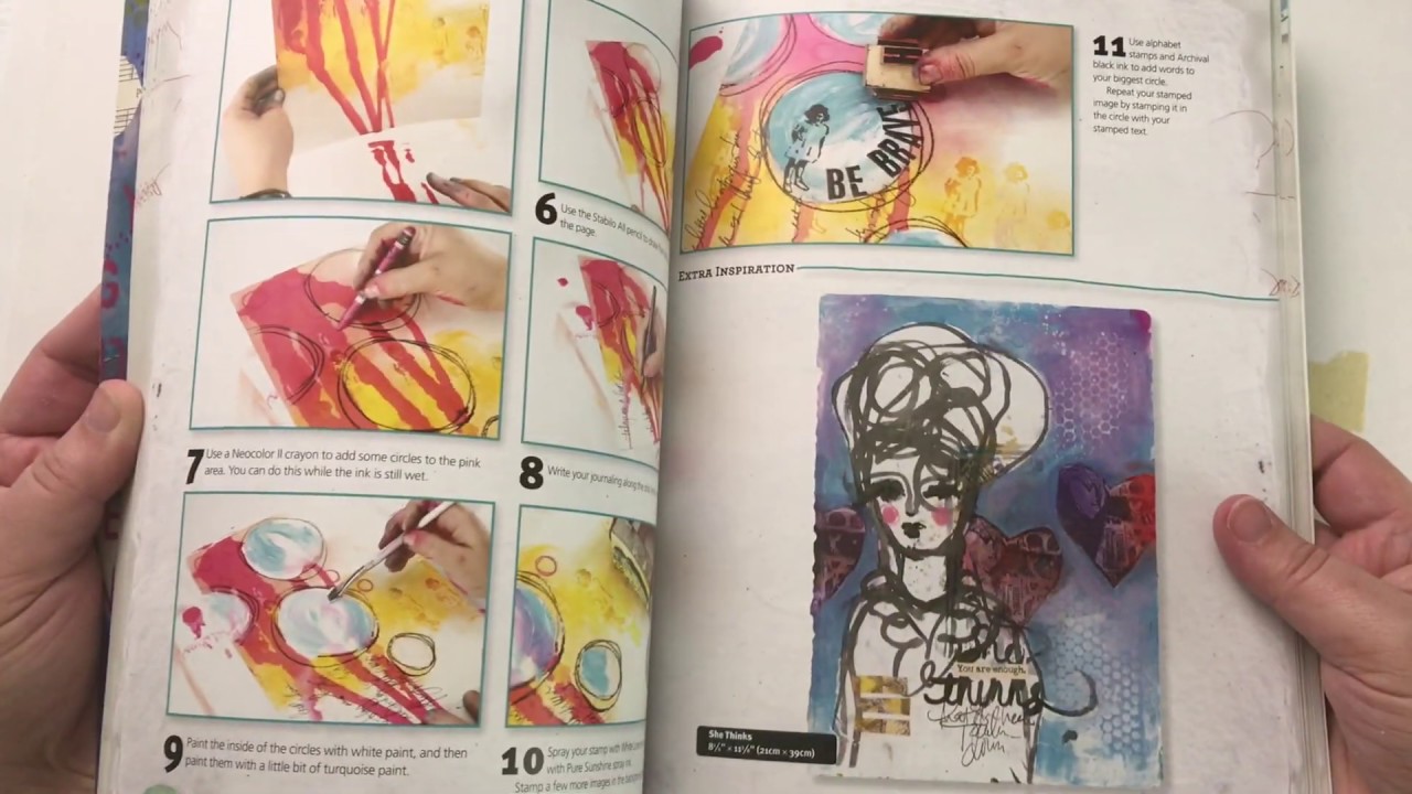 Dina Wakley's Art Journal Courage Book Review -ish with Jessica Sanders