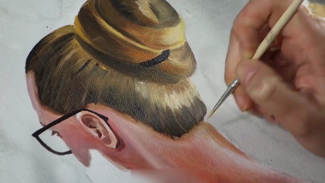 Peindre Cheveux et Barbe en Peinture à l'Huile
