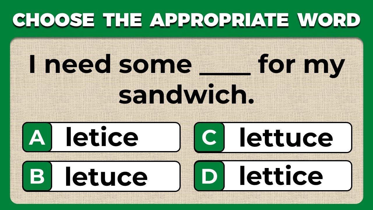 English Grammar Quiz | Choose The Appropriate Word. #challenge 1