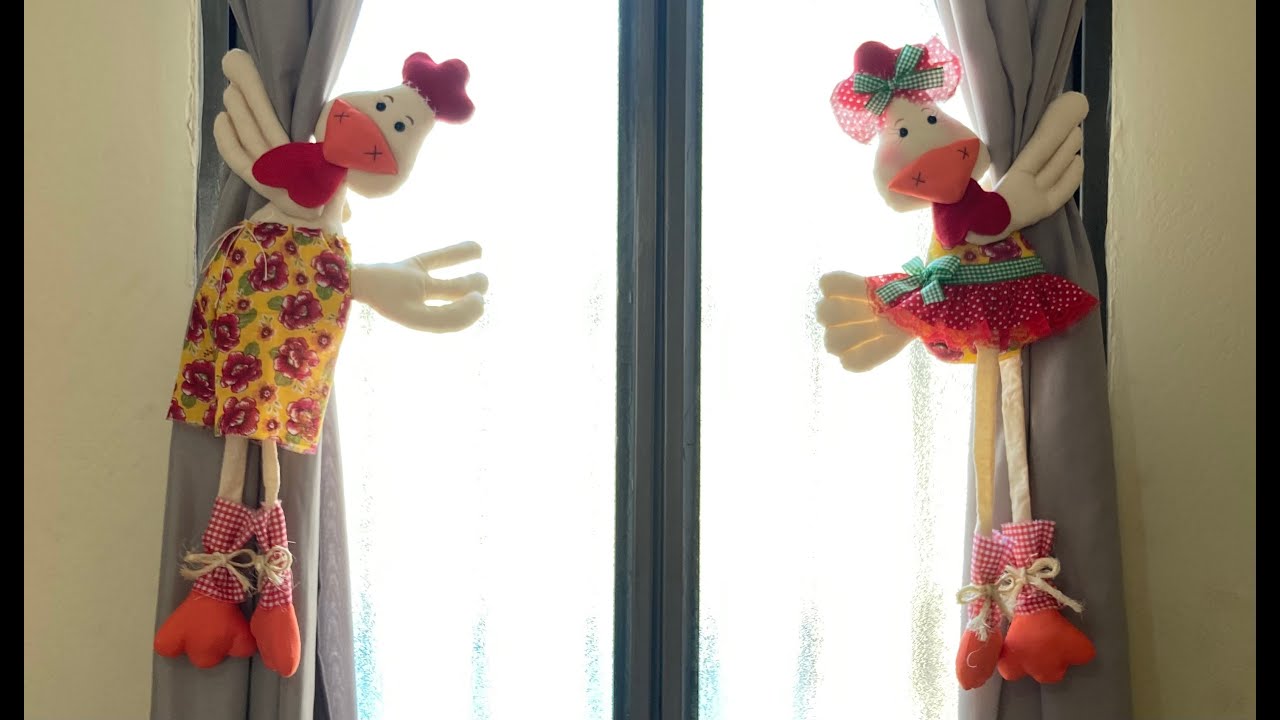 Prendedor de cortina de Galinha e Galo