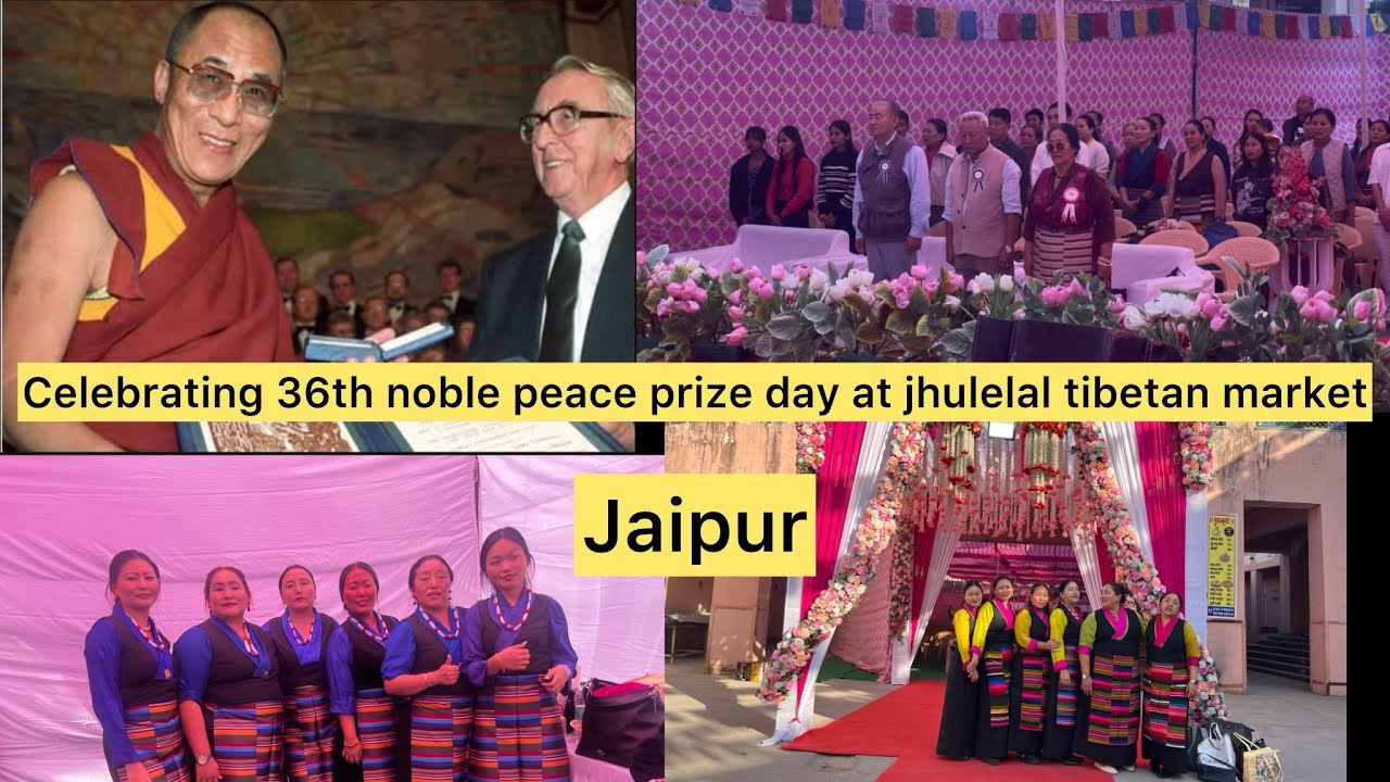 Tibetan market Jaipur celebrating the 36th noble peace prize day||Proud Tibetan||TIBETANVLOGGER