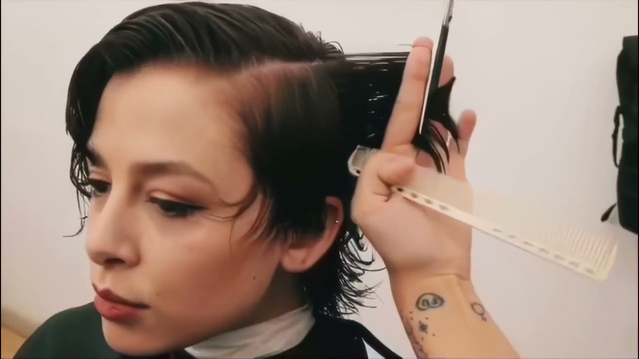 Long-haired girl gets a drastic pixie cut makeover (HD remaster and edit)