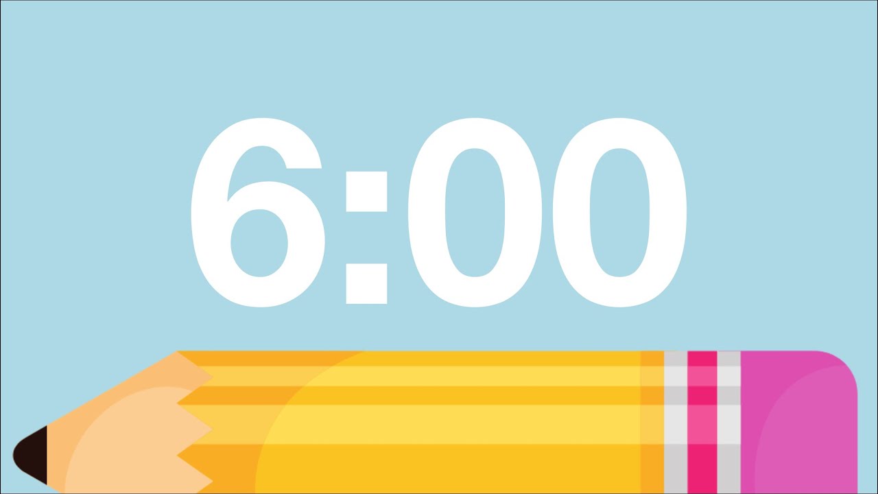6 Minute Back to School Timer (Chimes Alarm at End)