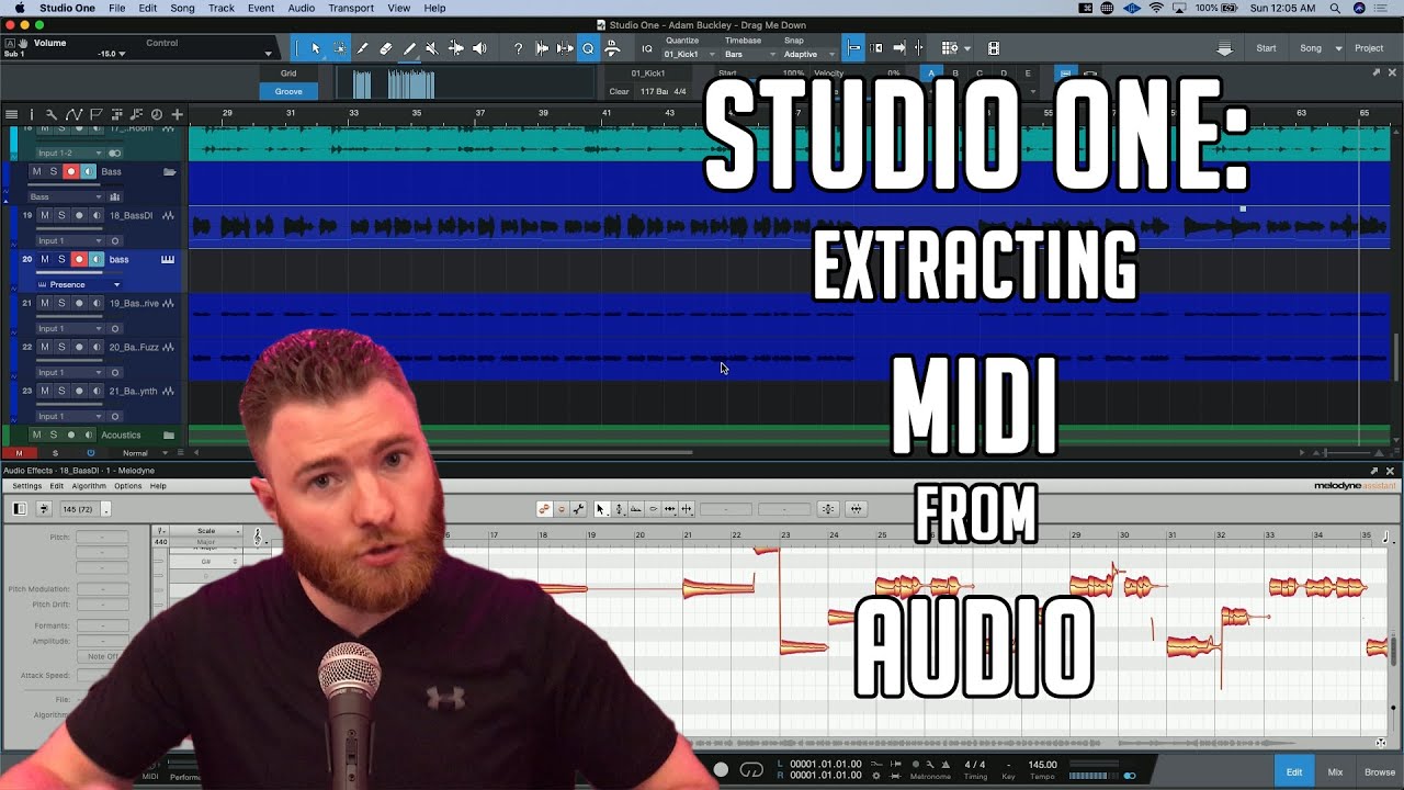 Studio One: Extracting Midi from Audio