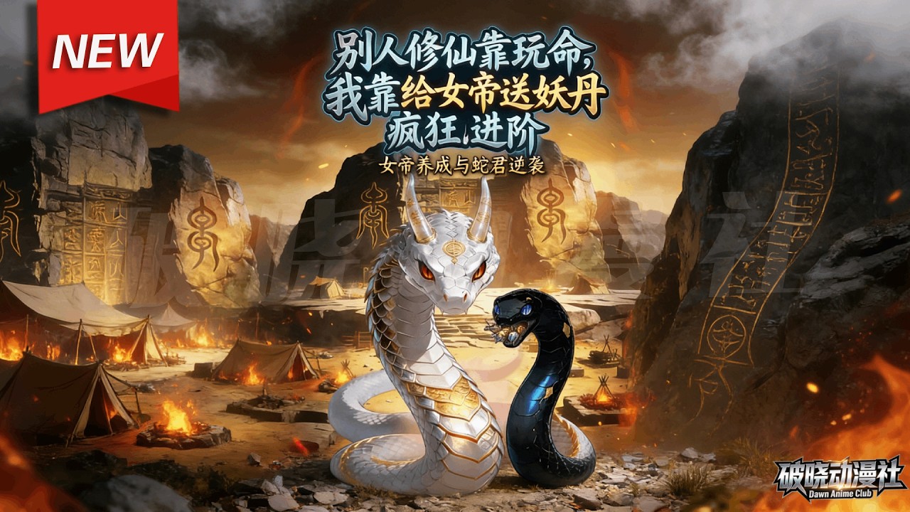 MULTISUB📢新番上线《别人修仙靠玩命，我靠给女帝送妖丹疯狂进阶》第1~57集丨我重生成巨蟒后，拐来一条小母蛇，却在事后彻底慌了&mdash;&mdash;这条看似普通的小蛇，竟是龙族女帝的转世！#漫剧 #破晓动漫社
