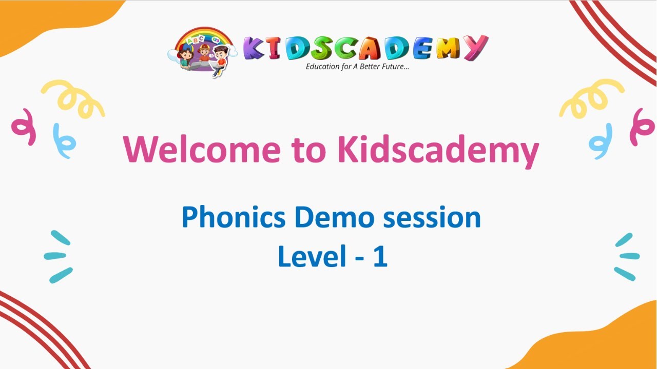 Kidscademy Phonics Level 1 Demo Video - See How We Teach Phonics!