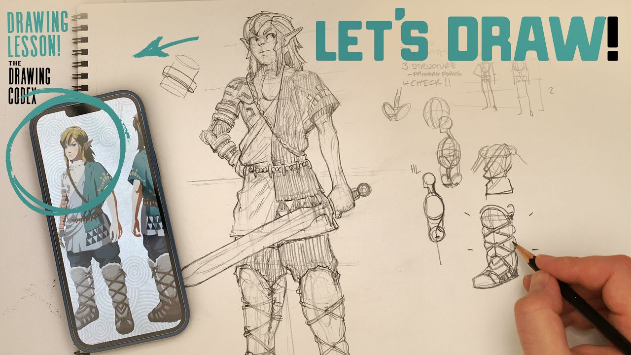 Learning to Draw Link - (Zelda: Tears of The Kingdom!)