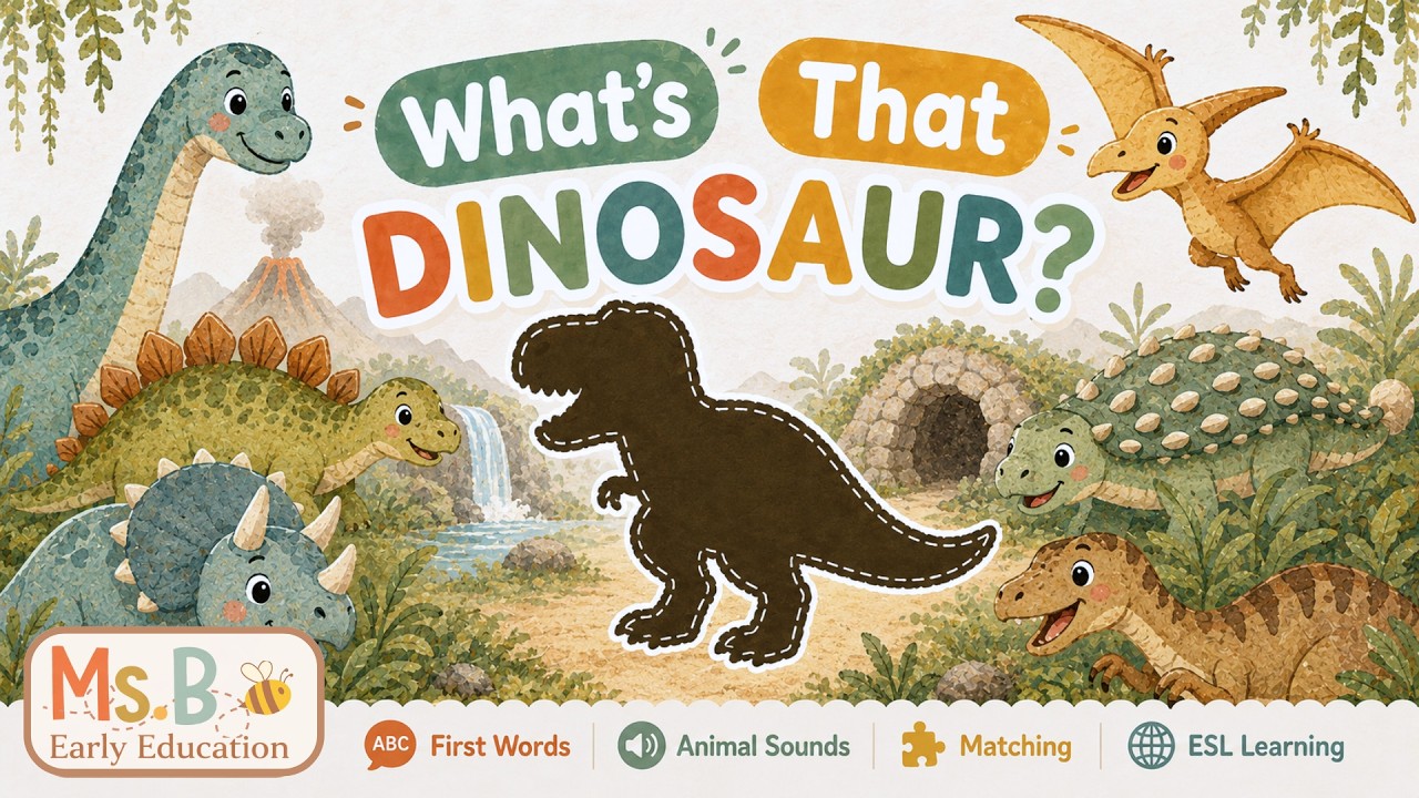 Что это за динозавр? 🦖🦕 Учим названия и звуки динозавров для малышей (первые слова, английский дл...