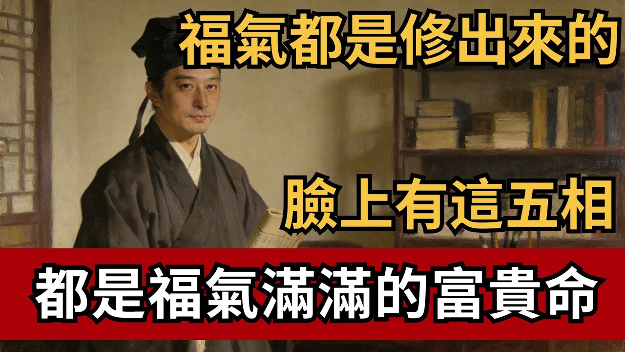 福氣都是修出來的，臉上有這五相，都是福氣滿滿的富貴命！【市井國學談】#國學智慧 #傳統文化 #玄學 #命理#富貴命#面相