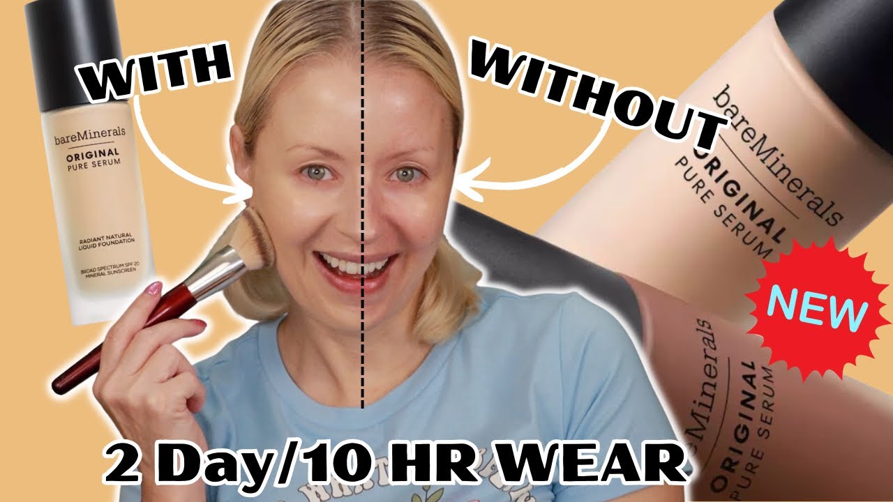 Обзор новой тональной основы Bare Minerals Original Pure Serum + 2-дневный тест на стойкость по 1...