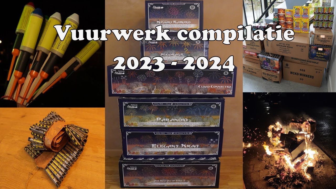Vuurwerk compilatie 2023-2024 | 8 uur lang stoken