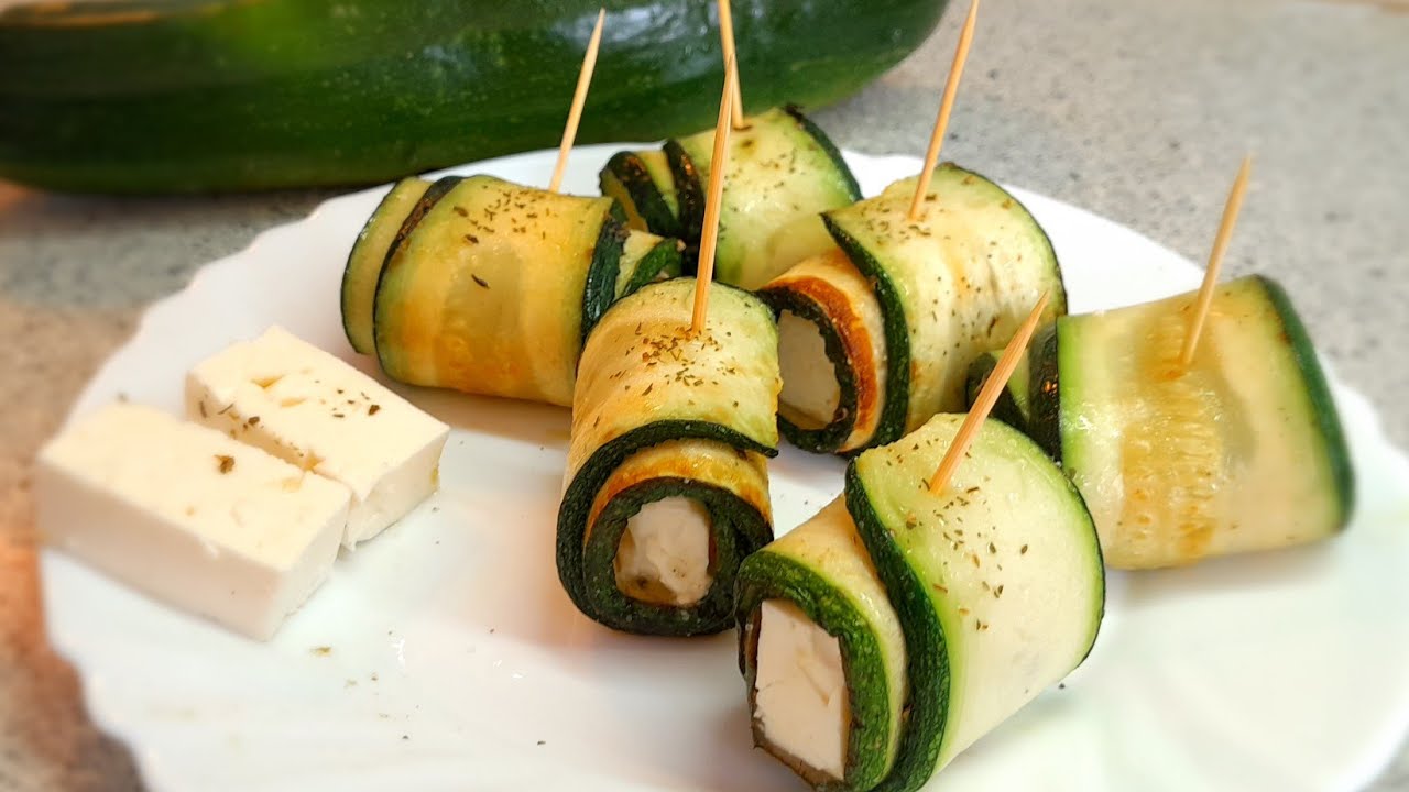 schnelle Zucchini-Feta-Röllchen 😍