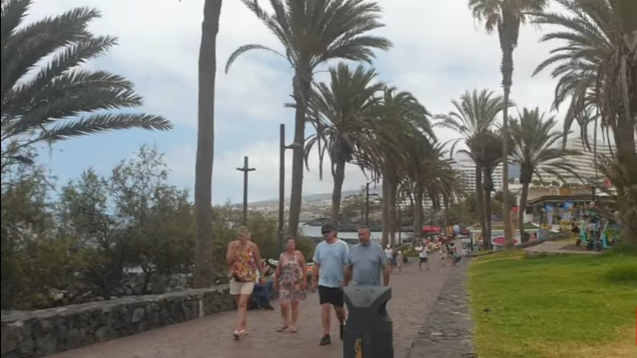 Tenerife Las Americas Palm Beach to Mile Sol Walk - New Irish bar!