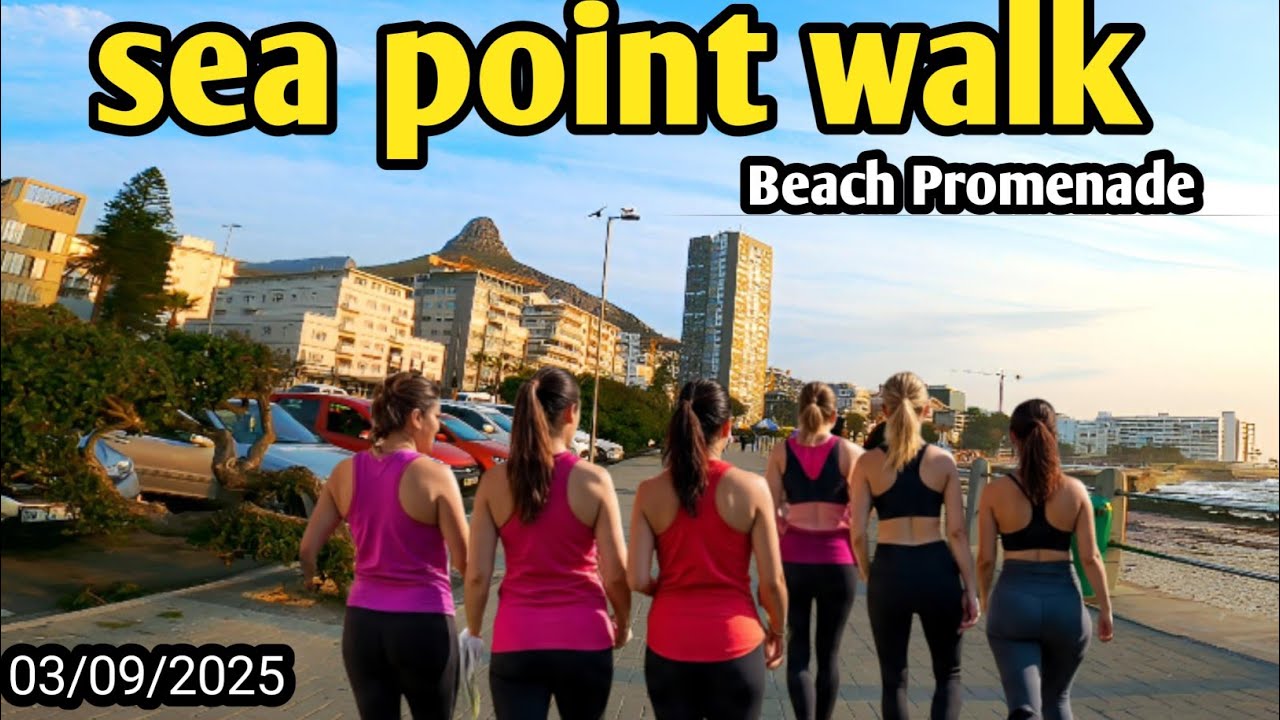 Sea Point Promenade Walk 🌊 | Cape Town Beachfront Virtual Tour 2025