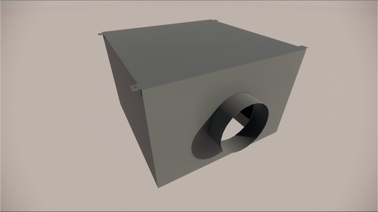 Parametric Square Diffuser Plenum Box Revit Family Creation