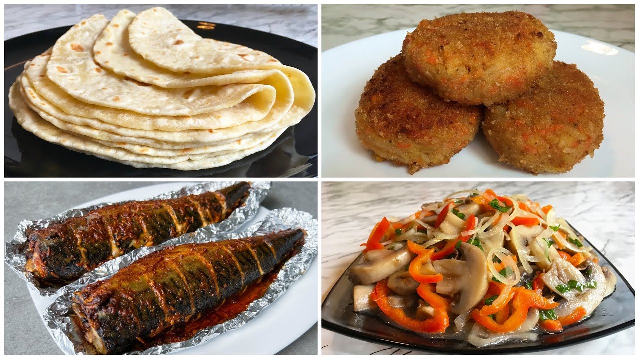 Постное Меню / Великий Пост / Котлеты / Шампиньоны / Лепешки / Скумбрия / Lenten Menu