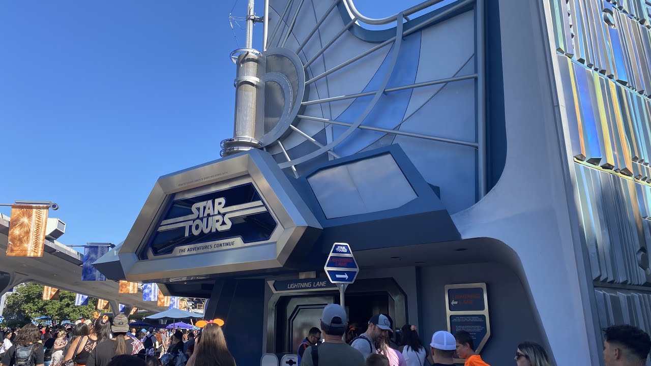 Star Tours The Adventures Continue Full Complete Experience at Disneyland Park
